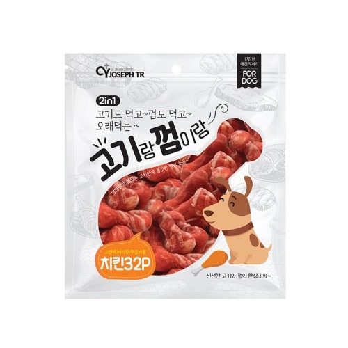 펫도매,[고기랑껌이랑] 치킨 (32p) (유통기한25년2월20일까지)