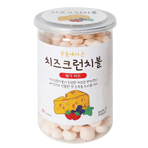 펫도매,몽골에서온 치즈크런치볼 (딸기치즈/150g)